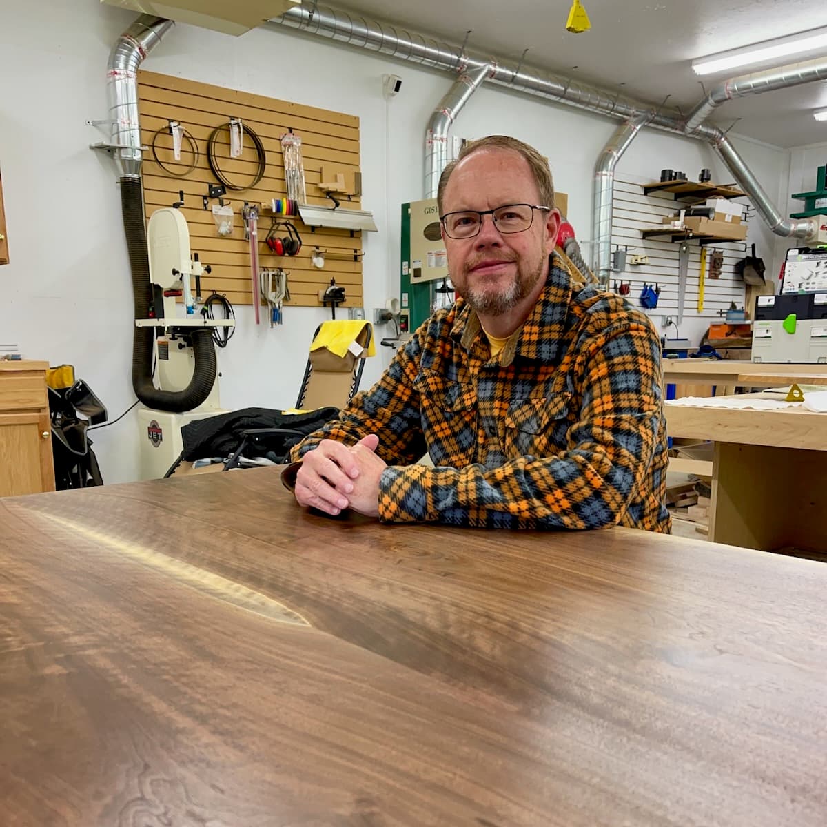 Mike Suiter in the workshop