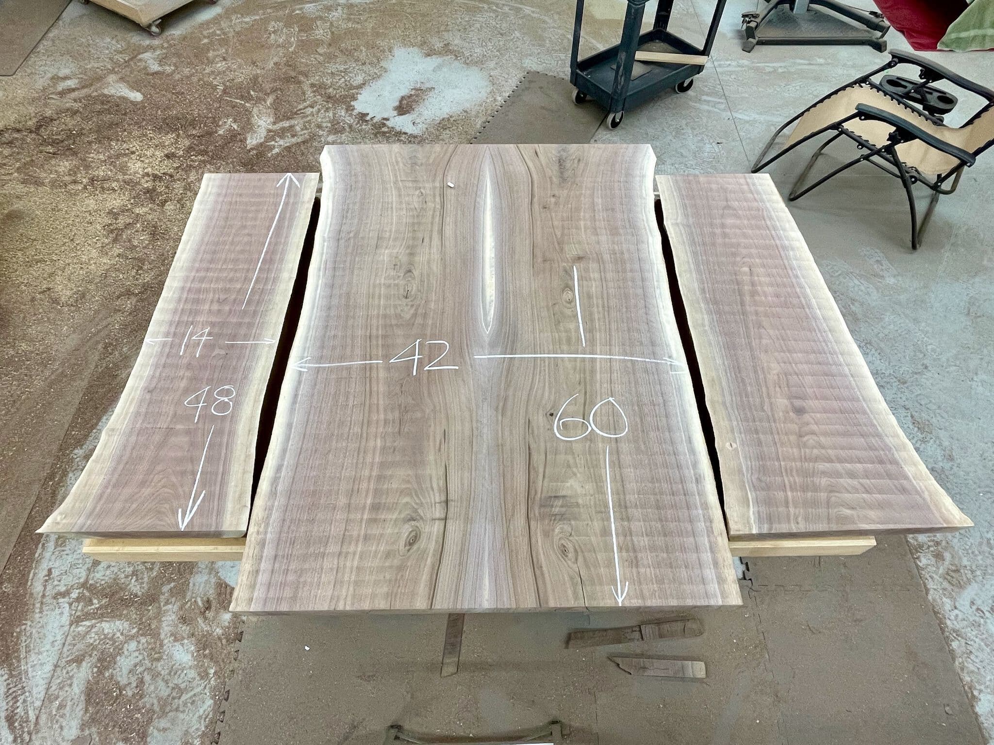 Dining table - side view