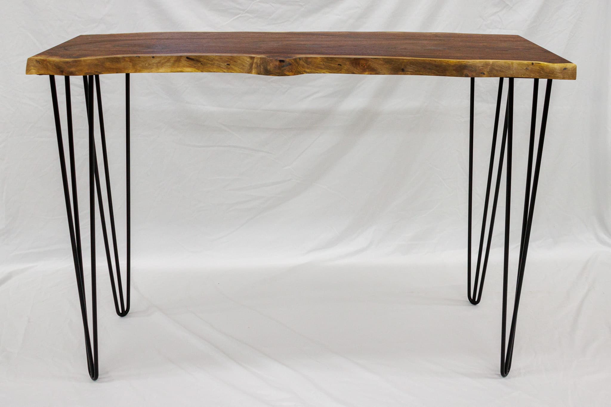 Live edge hall table - top view