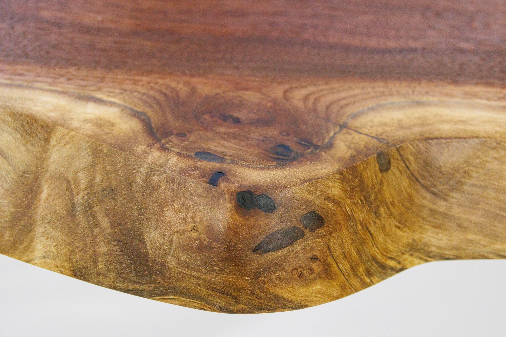 Live edge hall table - front view