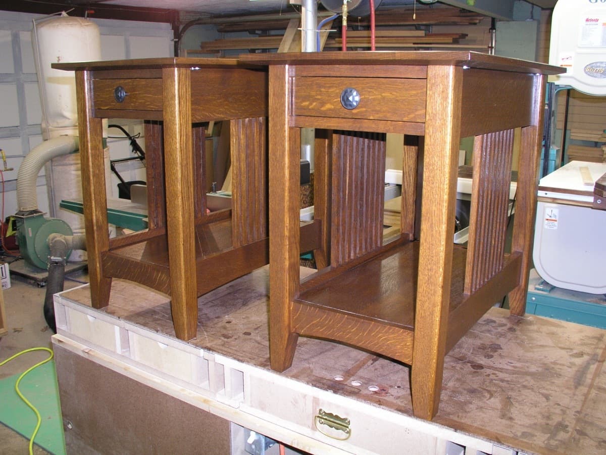 Mission end tables - pair view