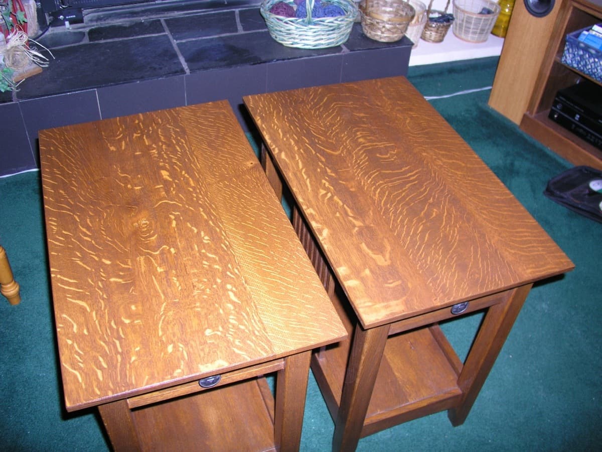 Mission end tables - top view