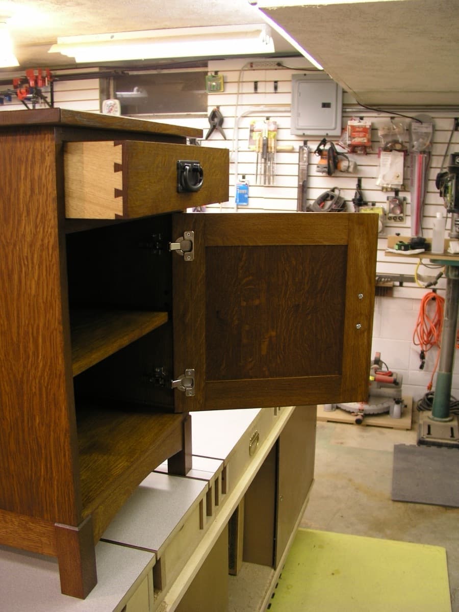 Nightstand - interior drawer compartment and storage area