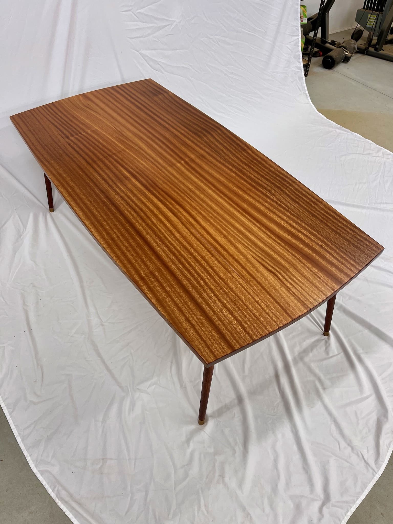 Sapele table - top view