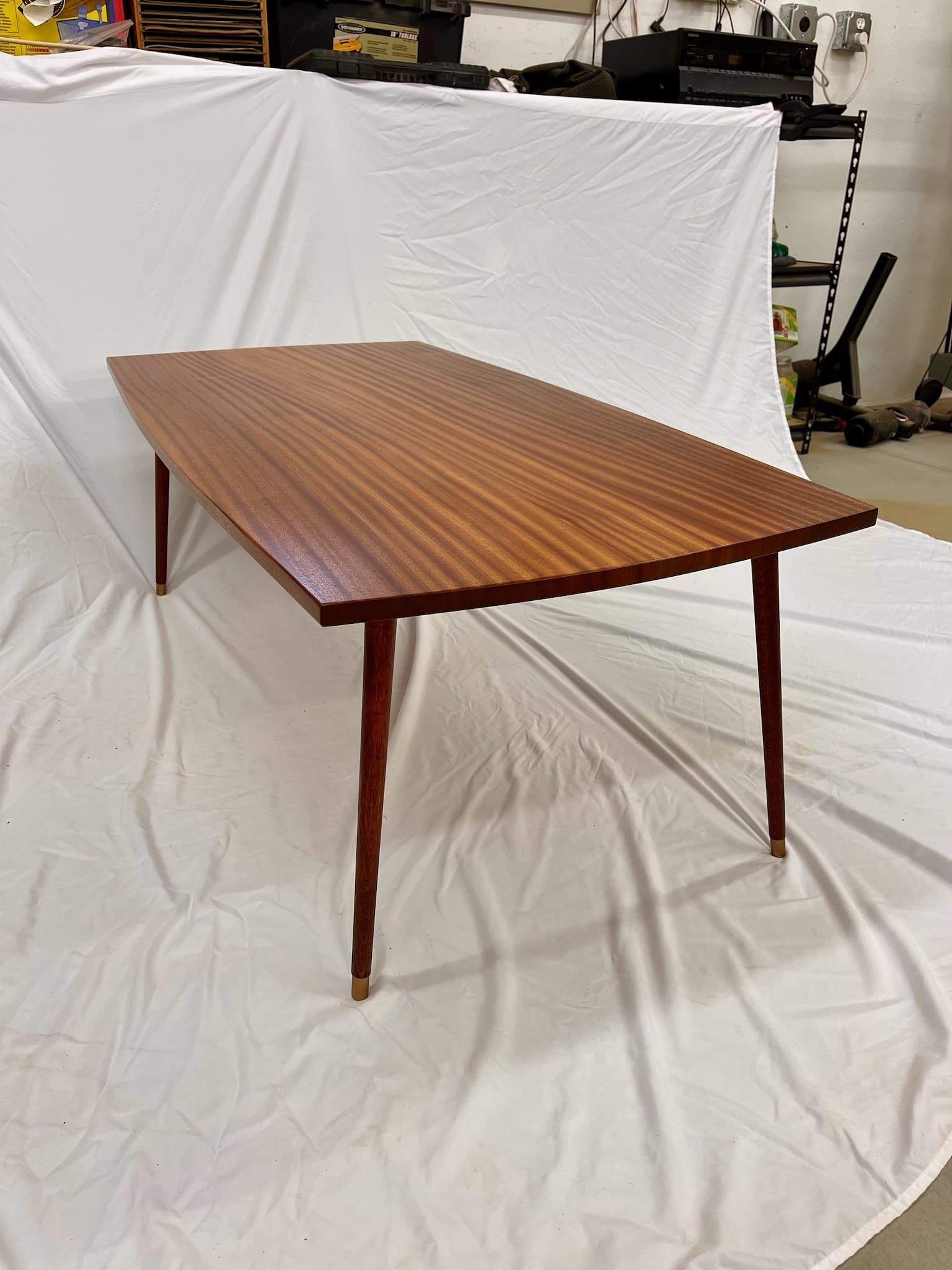 Sapele table - front view