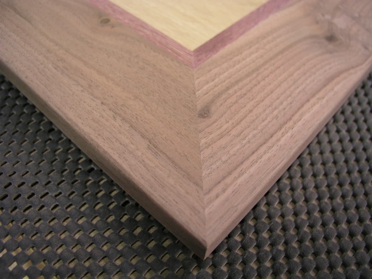 Detail of mortise and tenon joinery at table leg connection