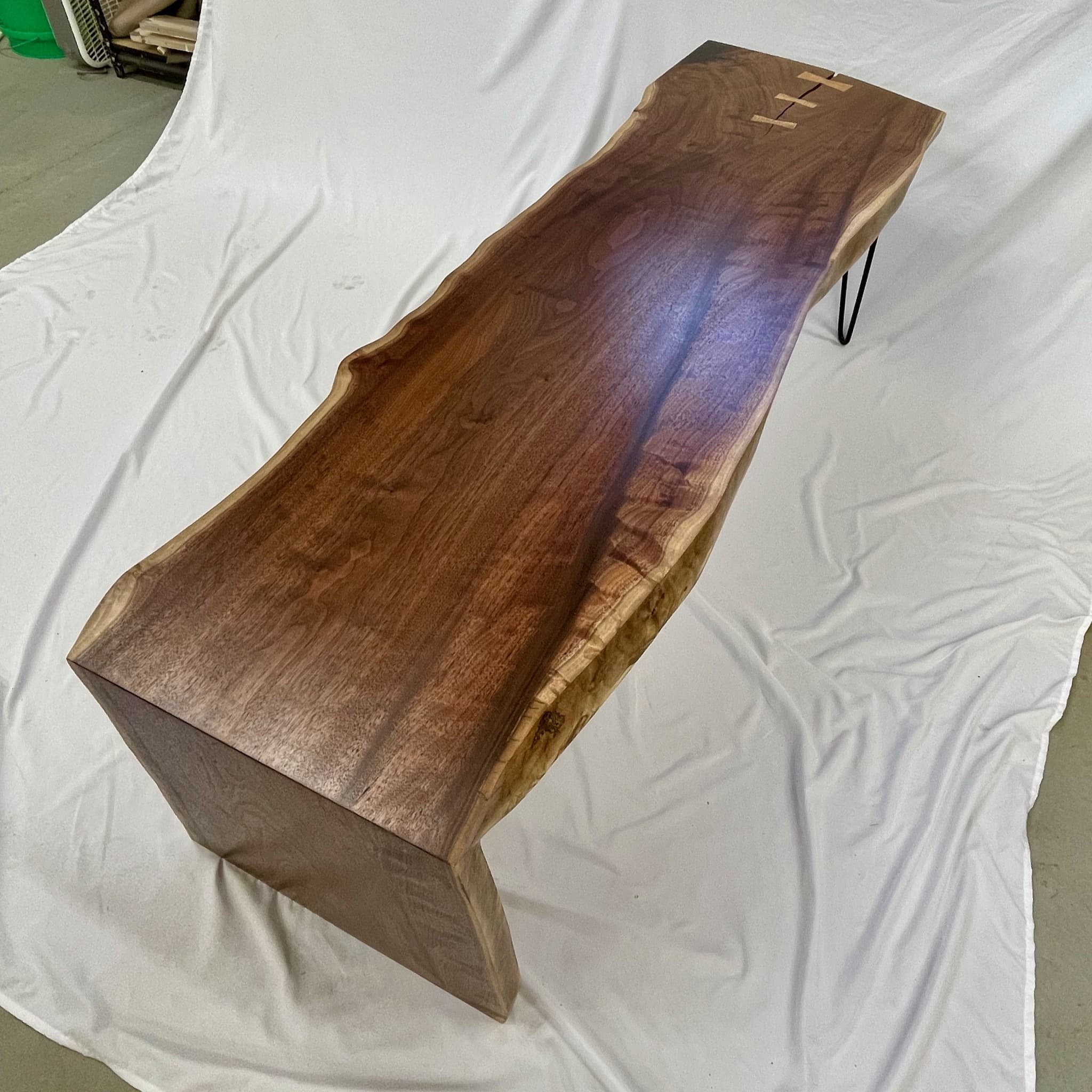 Waterfall table - side view